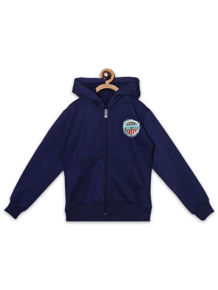 placement print hood neck sweatshirt