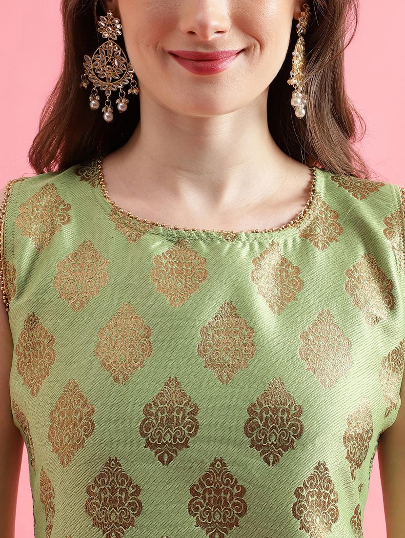lime colored kurta pant set - 20329912 - Standard Image - 3