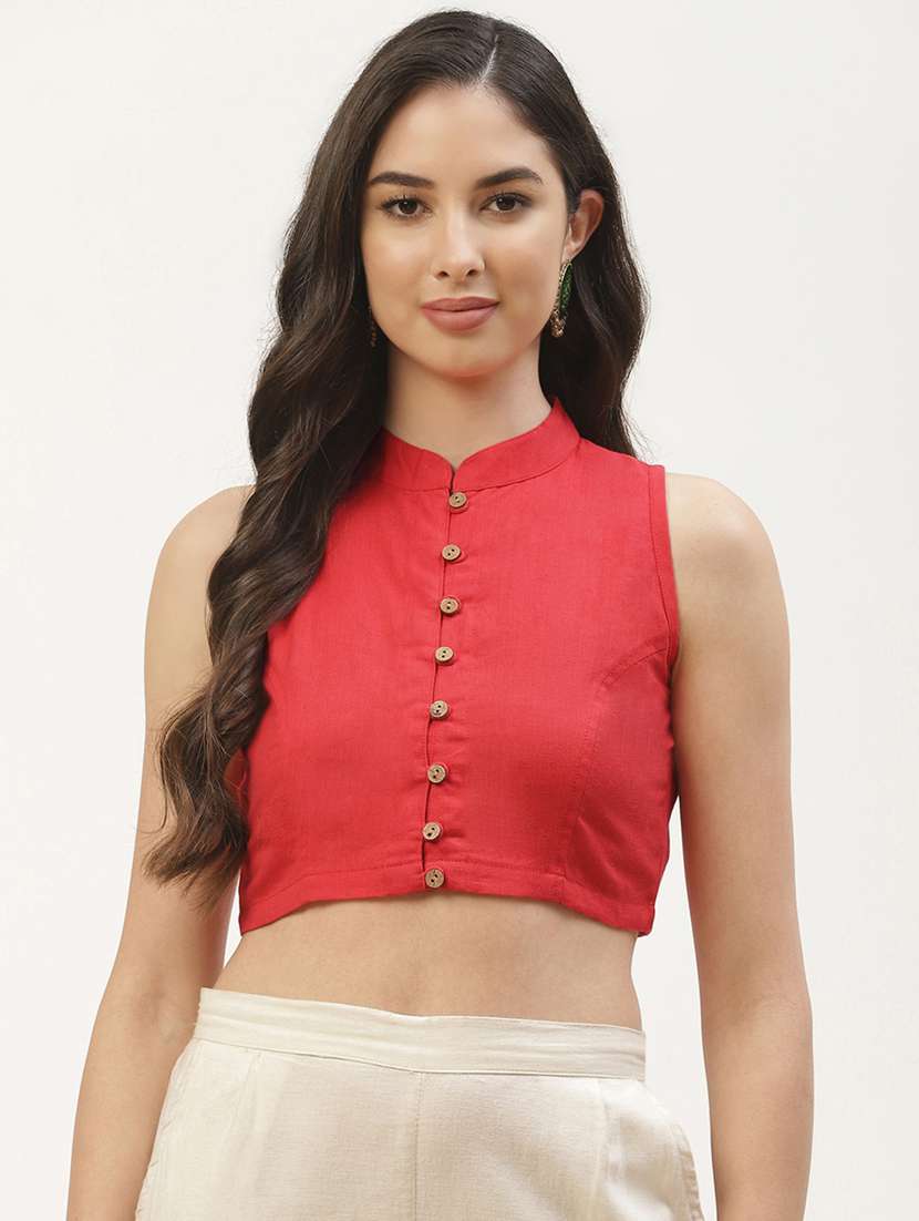 pack of 2 solid front open sleeveless blouse - 20330091 - Standard Image - 3