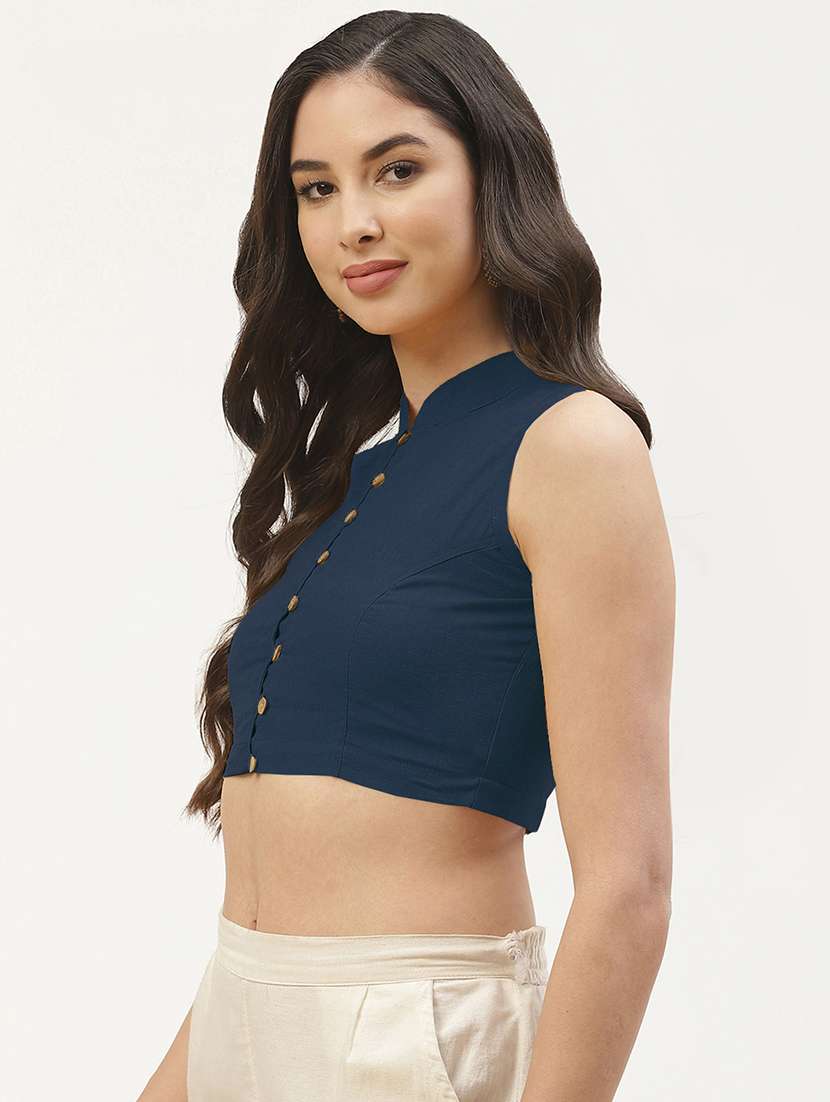 pack of 2 solid stitched blouse - 20330121 - Standard Image - 3