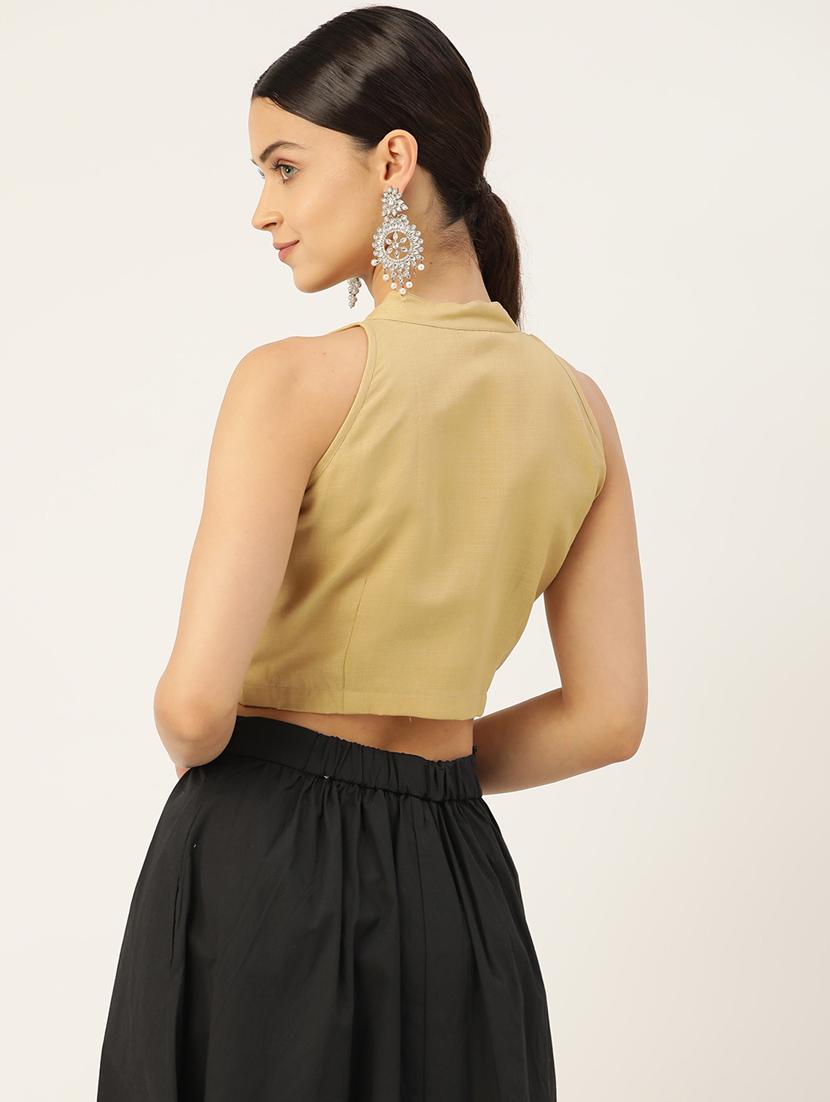 women pack of 2 solid blouses - 20330182 - Standard Image - 3