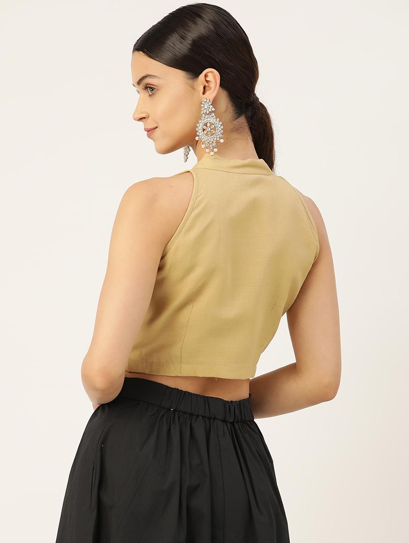 women pack of 2 solid blouses - 20330184 - Standard Image - 3