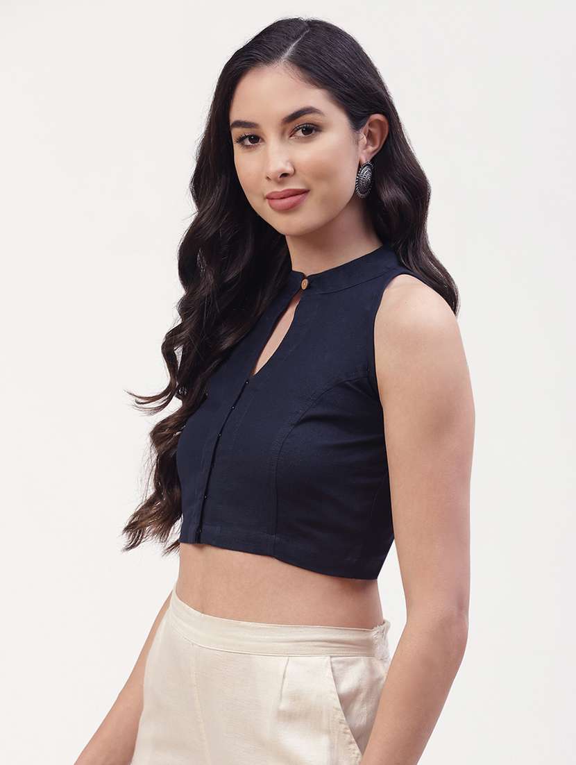 women pack of 2 solid blouses - 20330185 -  Standard Image - 5