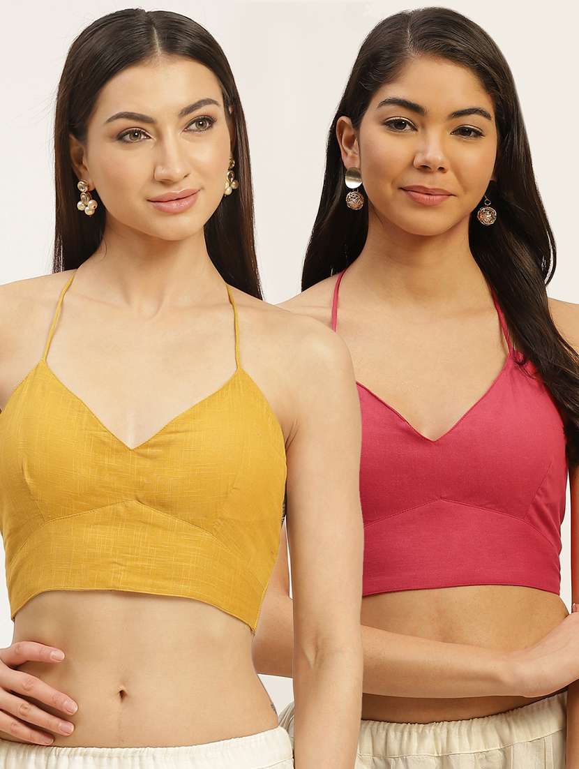 pack of 2 solid backless blouse - 20330570 -  Zoom Image - 0