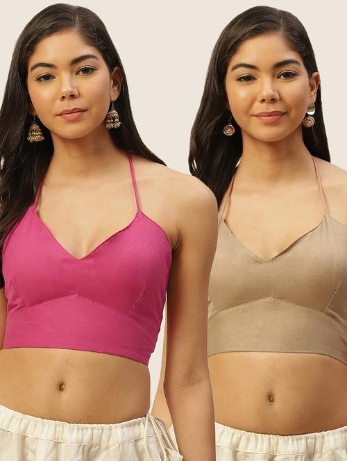 pack of 2 solid backless blouse - 20330574 - Standard Image - 0