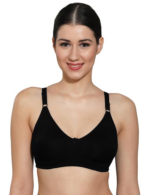 black cotton regular bra - 20331295 -  Standard Image - 0