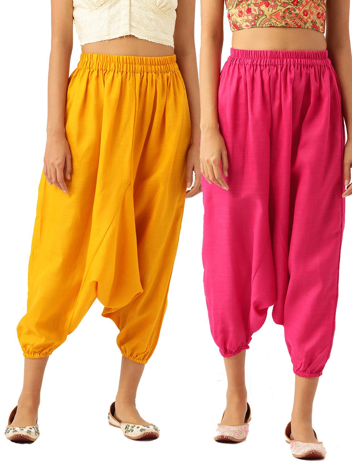 combo of 2 multi colored cotton harem pant trouser - 20331415 -  Zoom Image - 0