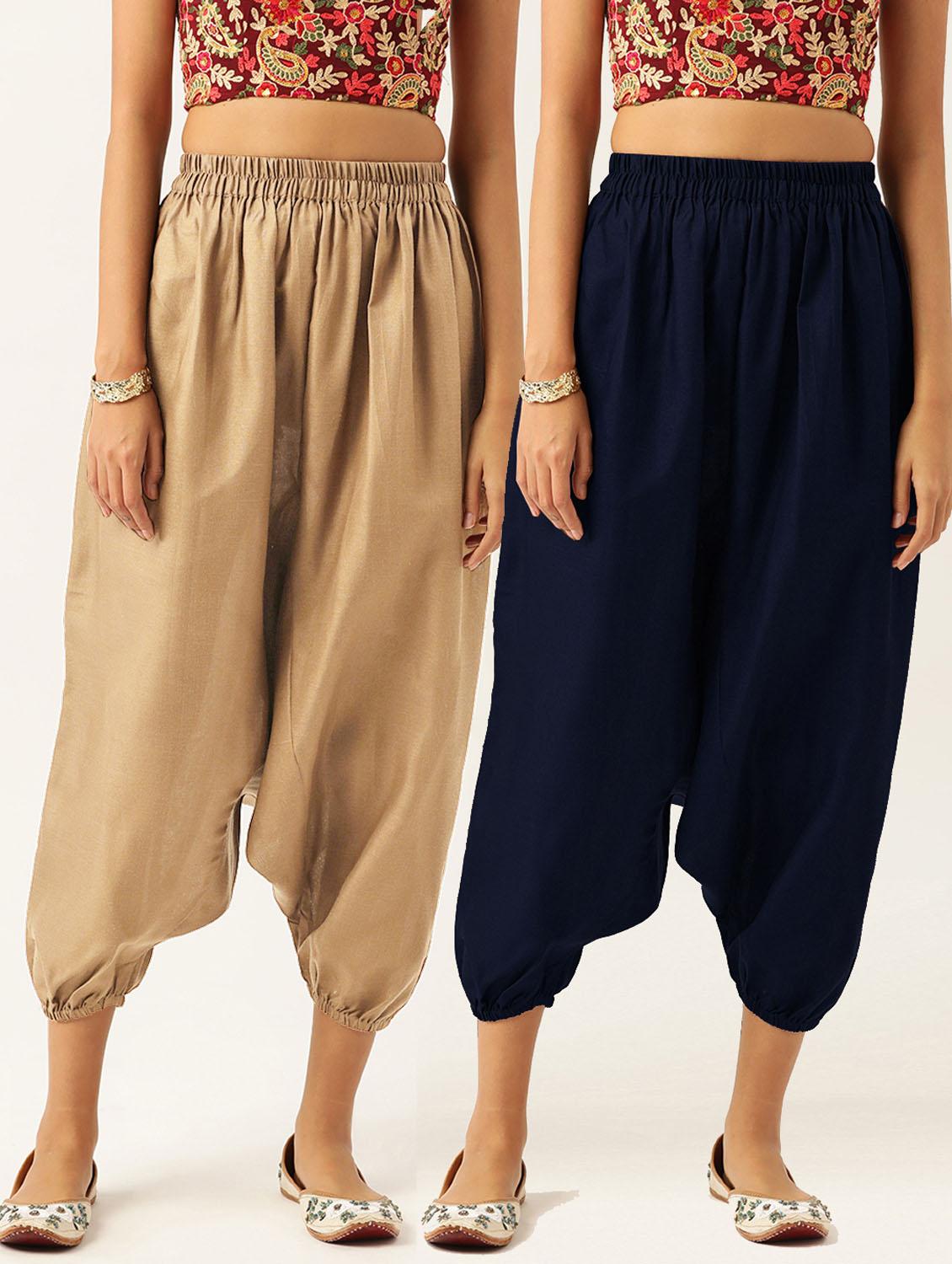 combo of 2 multi colored cotton harem pant trouser - 20331419 - Zoom Image - 0