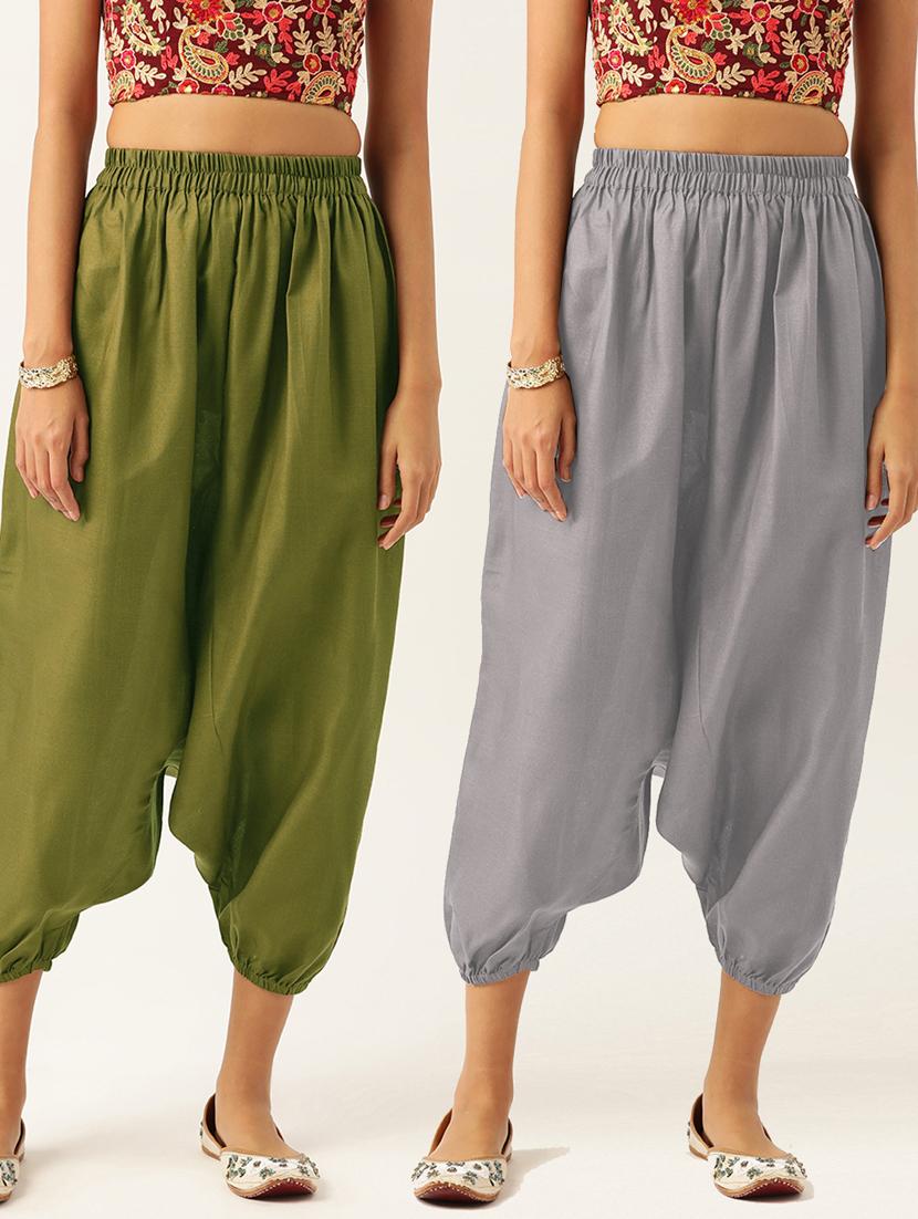combo of 2 multi colored  harem trousers - 20331432 -  Zoom Image - 0