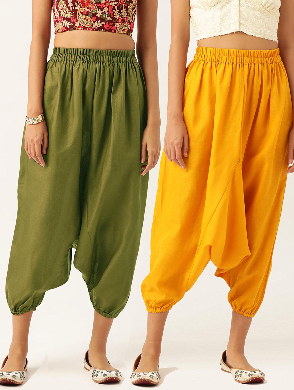 combo of 2 multi color cotton harem pant trouser - 20331437 - Zoom Image - 0