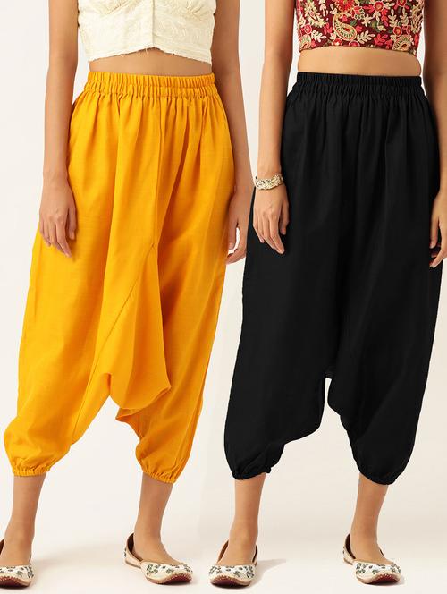 combo of 2 multi color cotton harem trouser - 20331444 -  Standard Image - 0