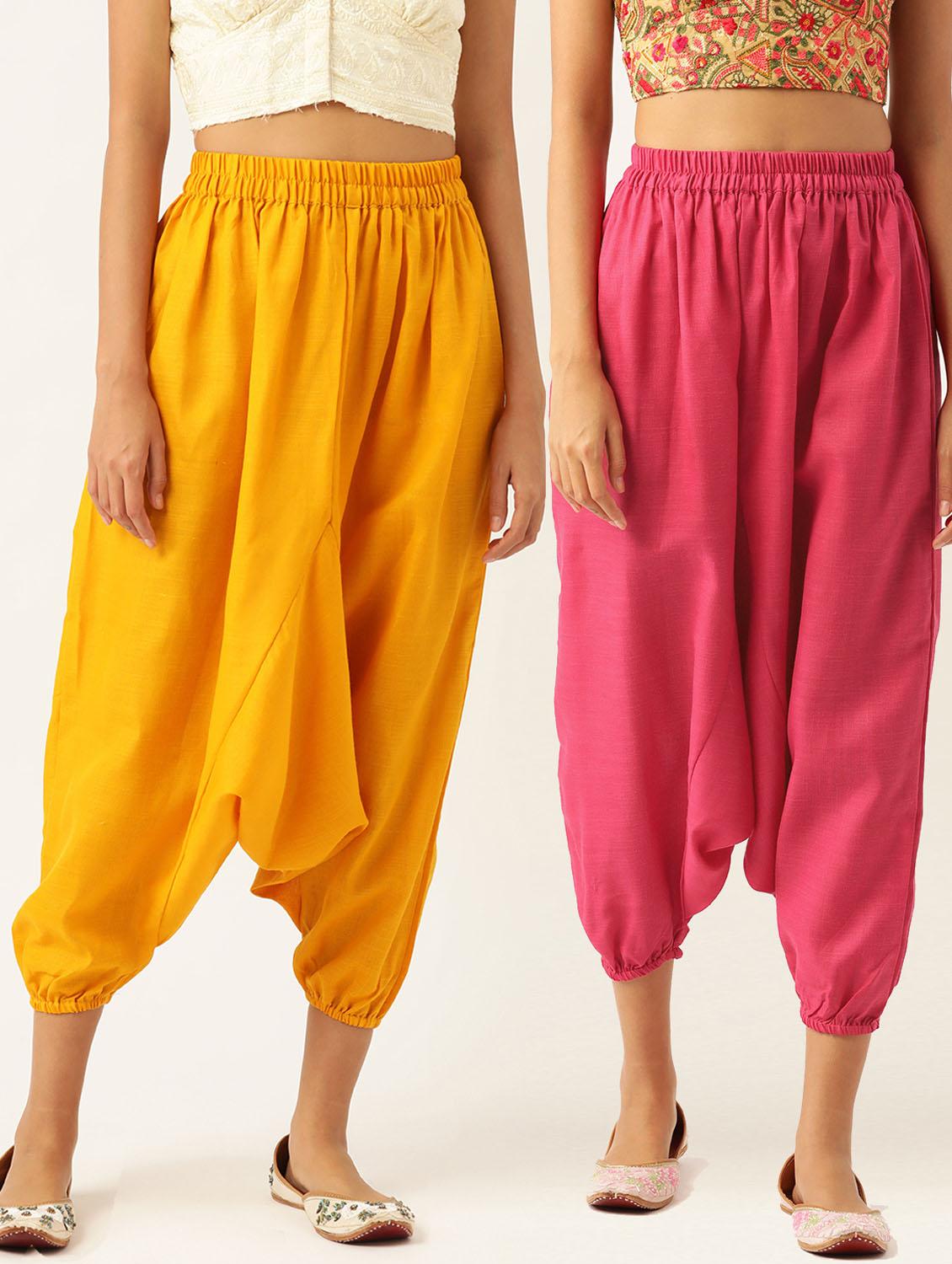 combo of 2 multi color cotton harem trousers - 20331451 -  Zoom Image - 0