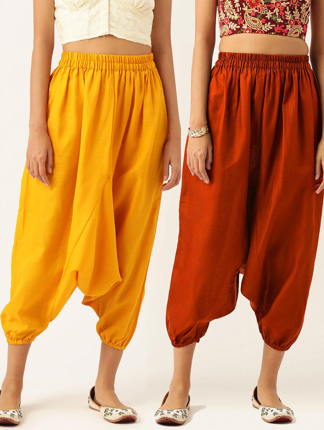 combo of 2 multi color cotton harem trousers - 20331454 -  Zoom Image - 0