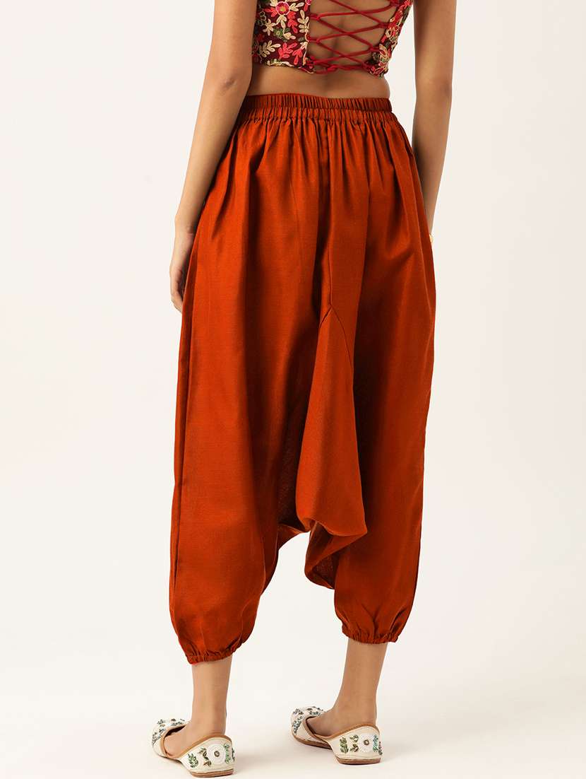 combo of 2 multi color cotton harem trousers - 20331457 -  Standard Image - 3