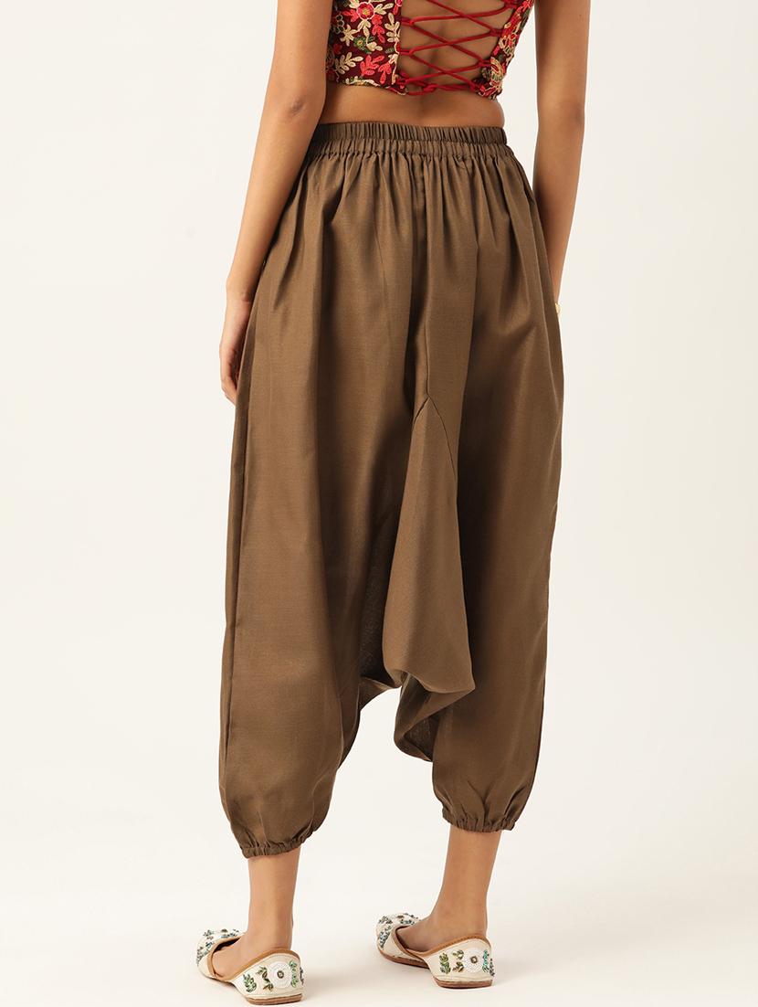 combo of 2 multi color cotton harem trousers - 20331458 - Standard Image - 3