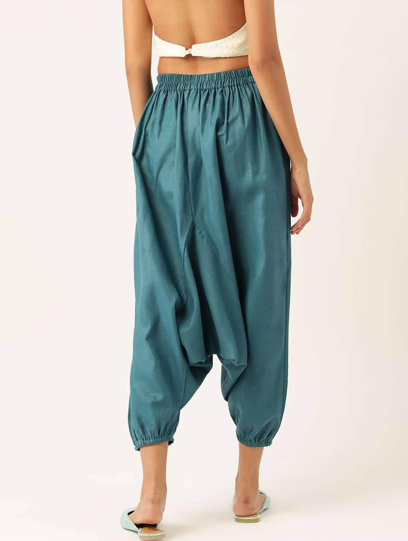 combo of 2 multi color cotton harem trousers - 20331459 -  Standard Image - 3