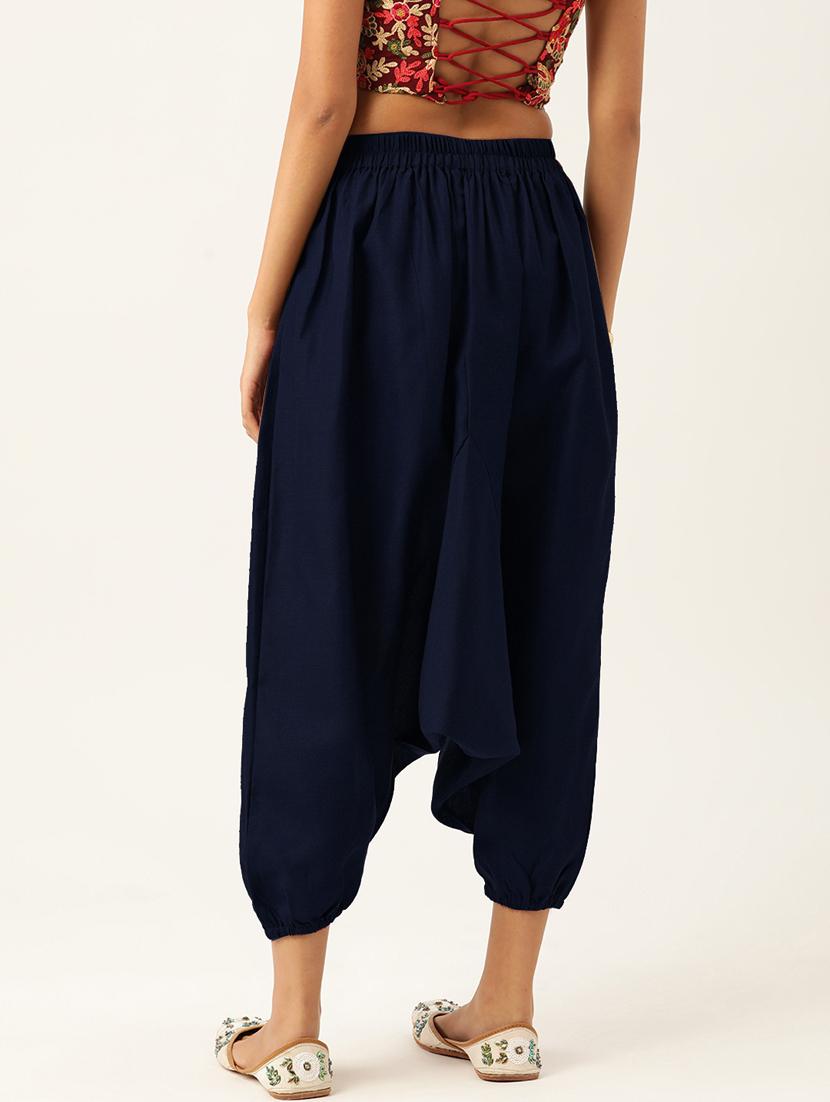 combo of 2 multi color cotton harem trousers - 20331463 - Standard Image - 3