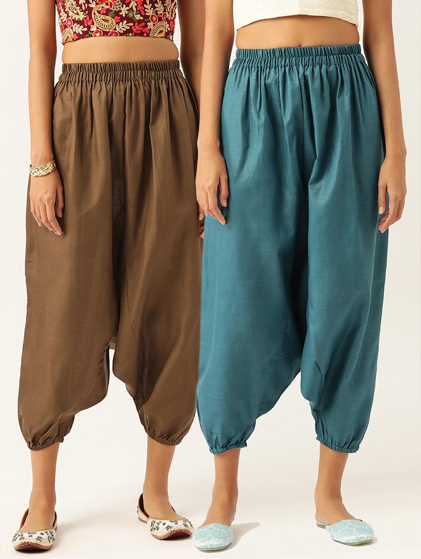 combo of 2 multi color cotton harem trousers - 20331467 - Zoom Image - 0