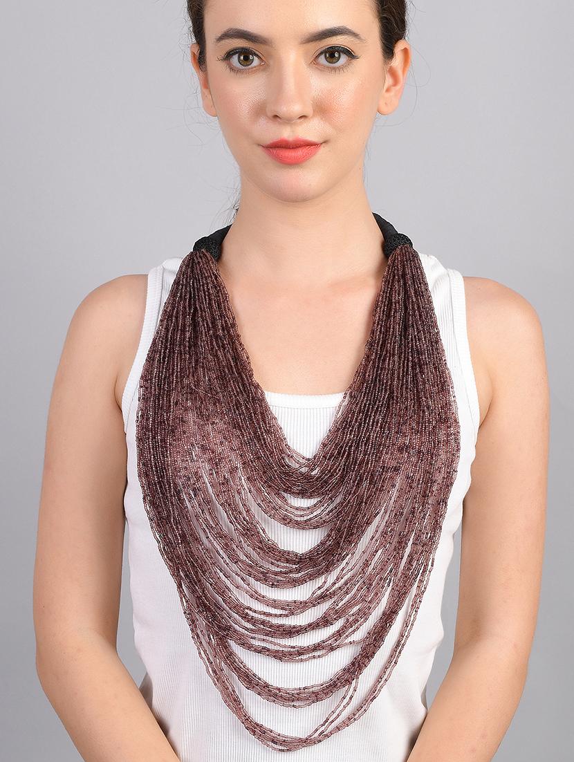 women long beaded handcrafted necklace - 20331695 - Standard Image - 5
