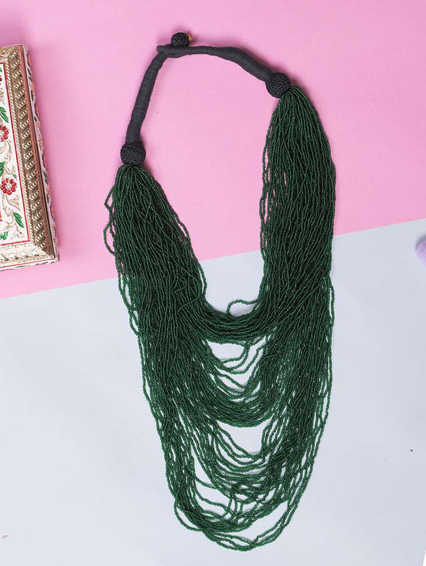 women long beaded handcrafted necklace
