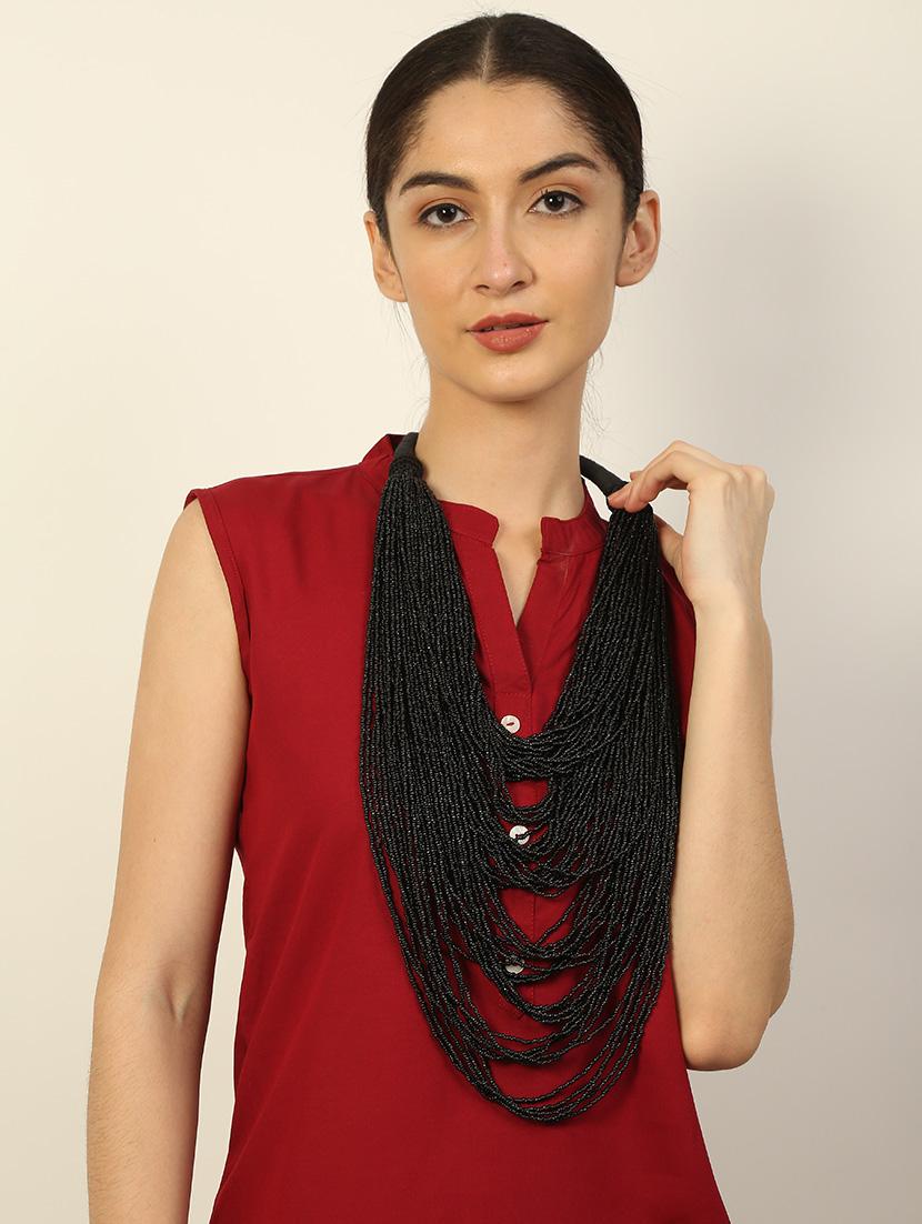 women long beaded handcrafted necklace - 20331697 - Standard Image - 8