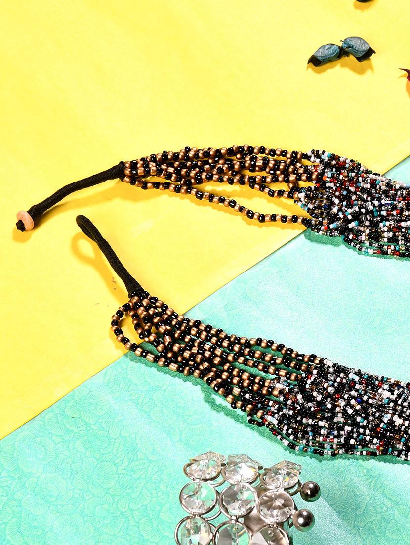 multi colored metal statement necklace - 20331795 - Standard Image - 3