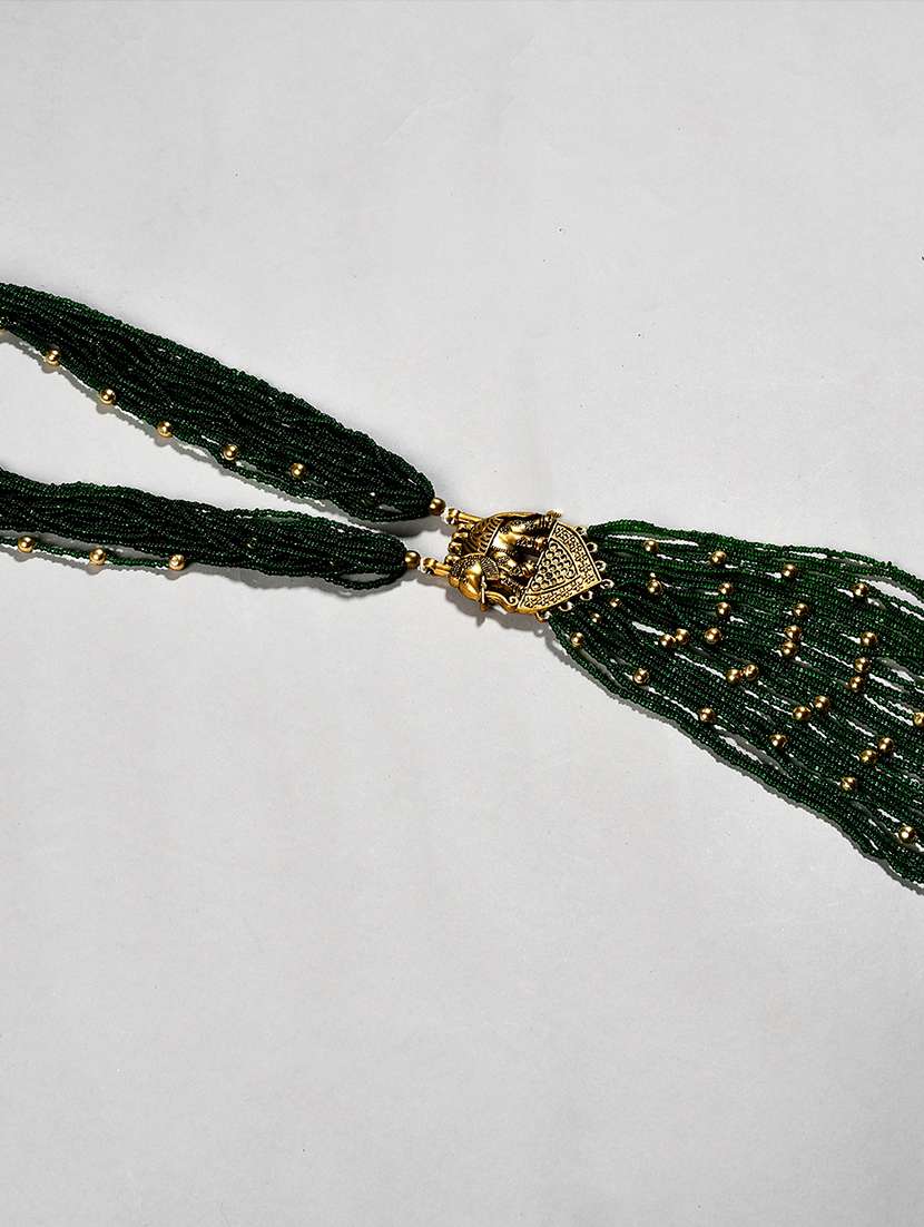 green metal long necklace - 20331800 -  Standard Image - 3