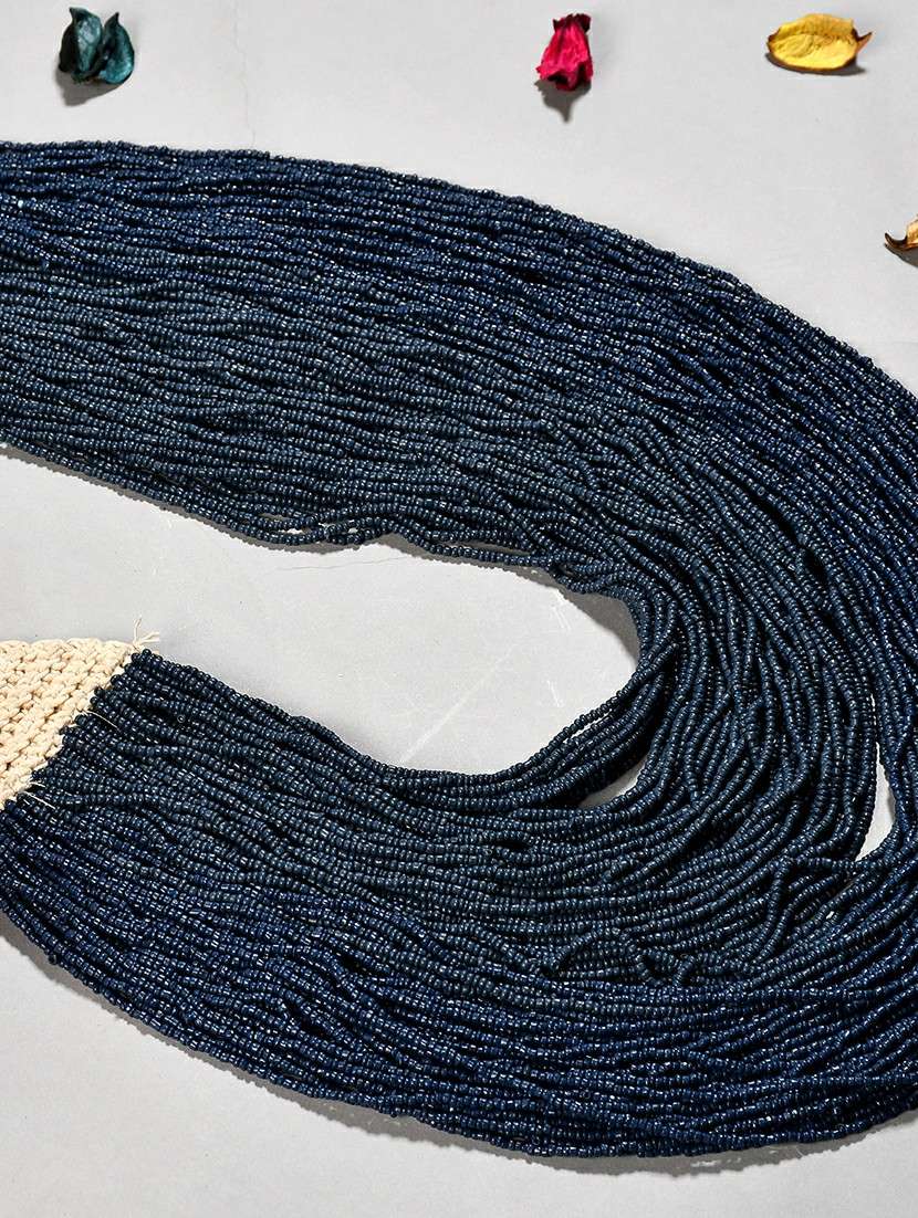 blue metal long necklace - 20331838 - Standard Image - 3