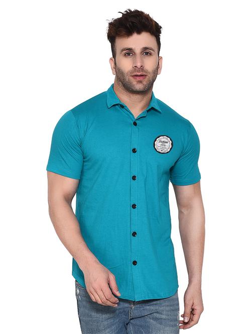 men solid slim fit short sleeve shirt - 20331880 - Standard Image - 0
