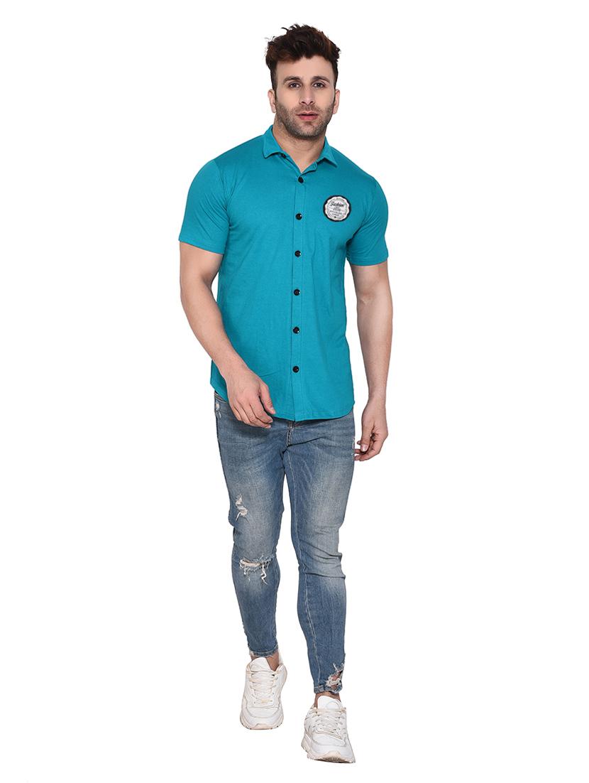 men solid slim fit short sleeve shirt - 20331880 - Standard Image - 3