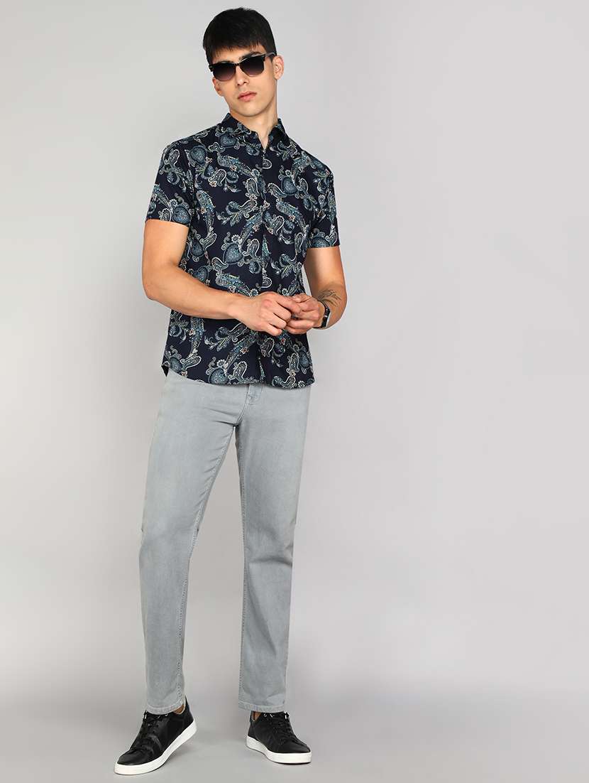 navy blue casual shirt - 20333450 - Standard Image - 3