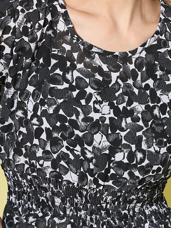 black floral print blouson top - 20334517 - Standard Image - 3