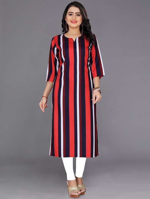 multi colored straight kurta - 20335723 -  Standard Image - 0