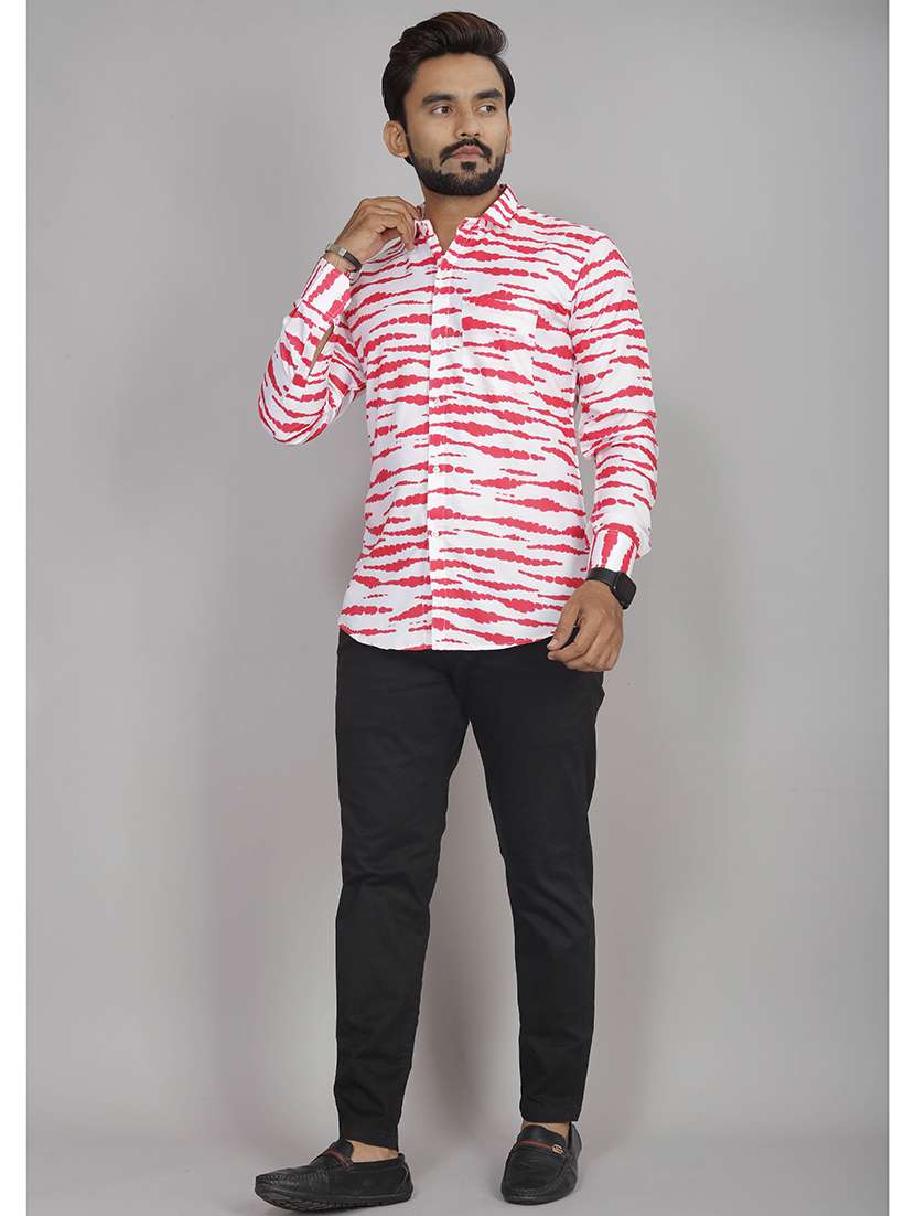 men's regular fit full sleeves casual shirt