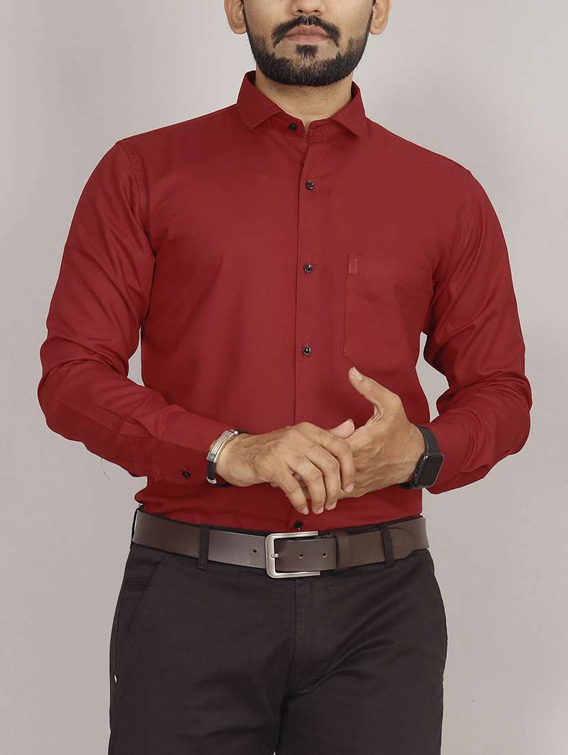 men solid long sleeve casual shirt - 20335837 -  Standard Image - 3