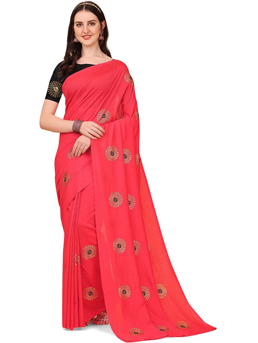 women's embroidered saree with blouse