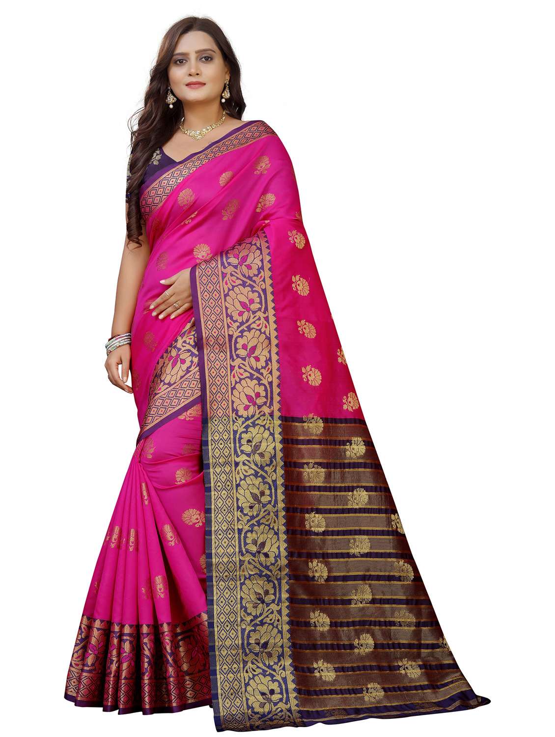 women's banarasi saree with blouse