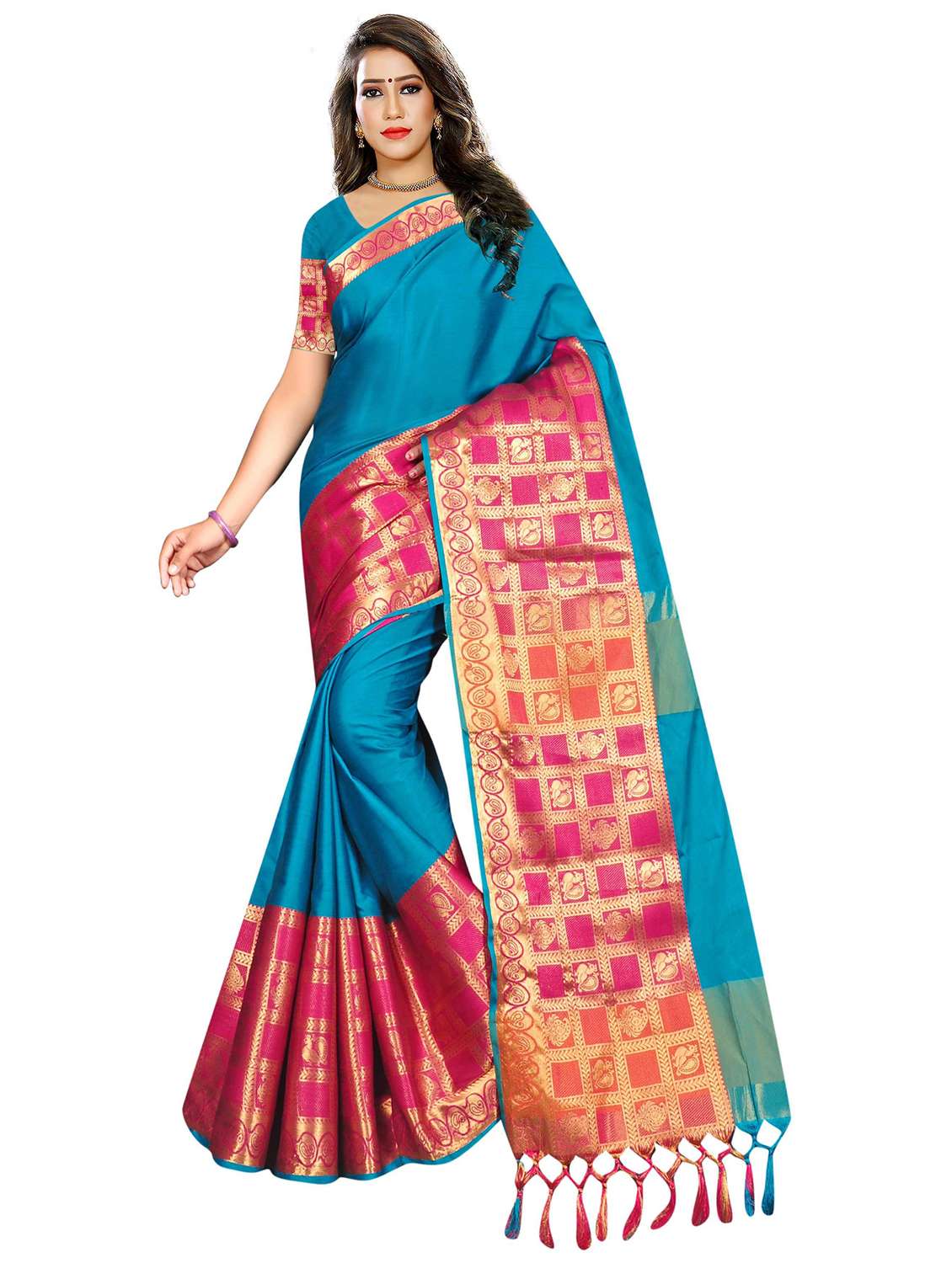 women's banarasi saree with blouse