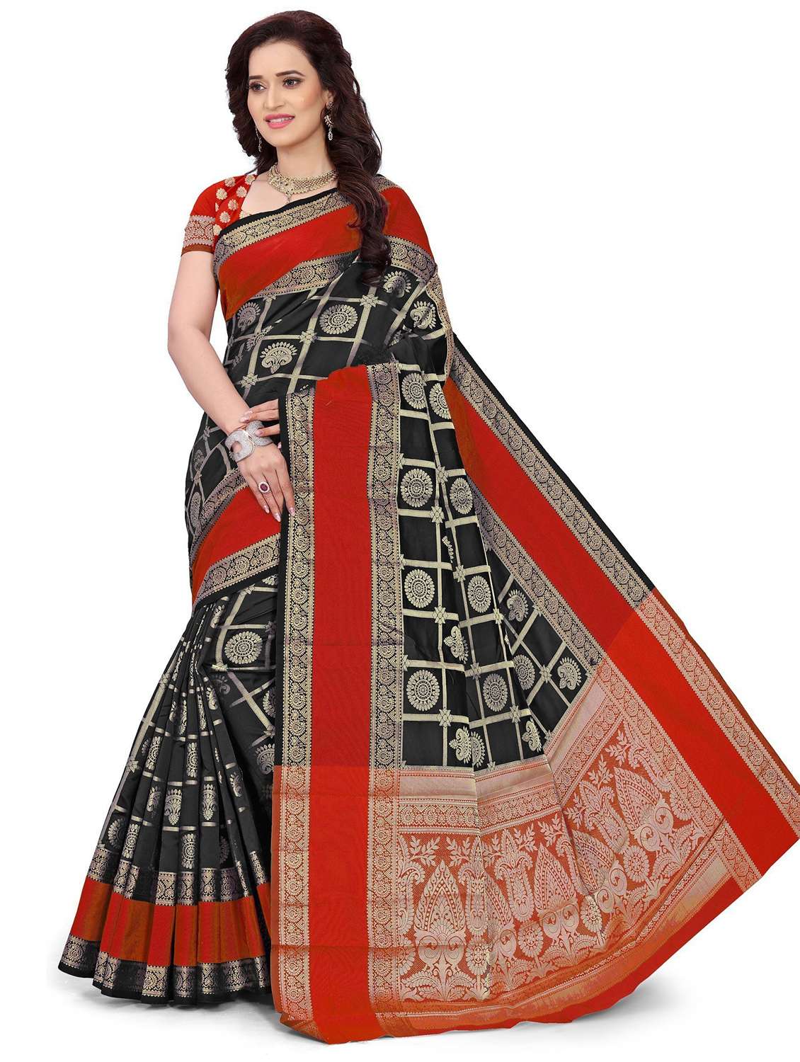 women's banarasi saree with blouse