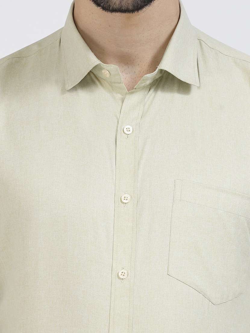 mens solids formal shirt - 20342336 - Standard Image - 5