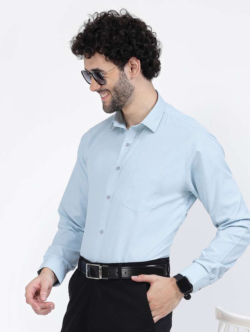 mens solids formal shirt - 20342341 -  Standard Image - 3
