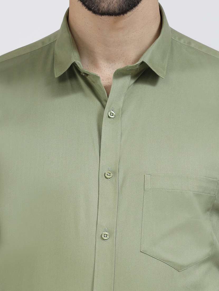mens solids formal shirt - 20342345 - Standard Image - 5