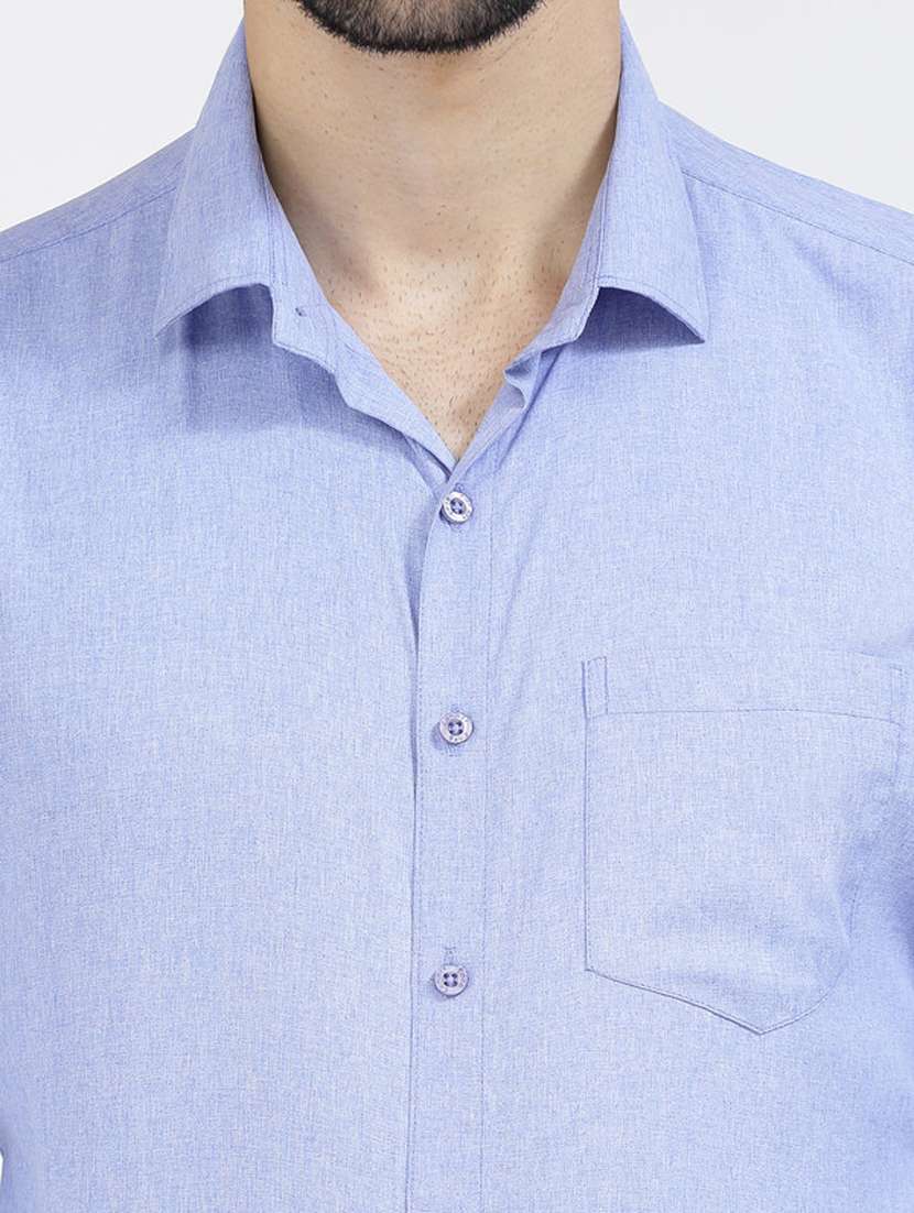mens solids formal shirt - 20342358 - Standard Image - 5