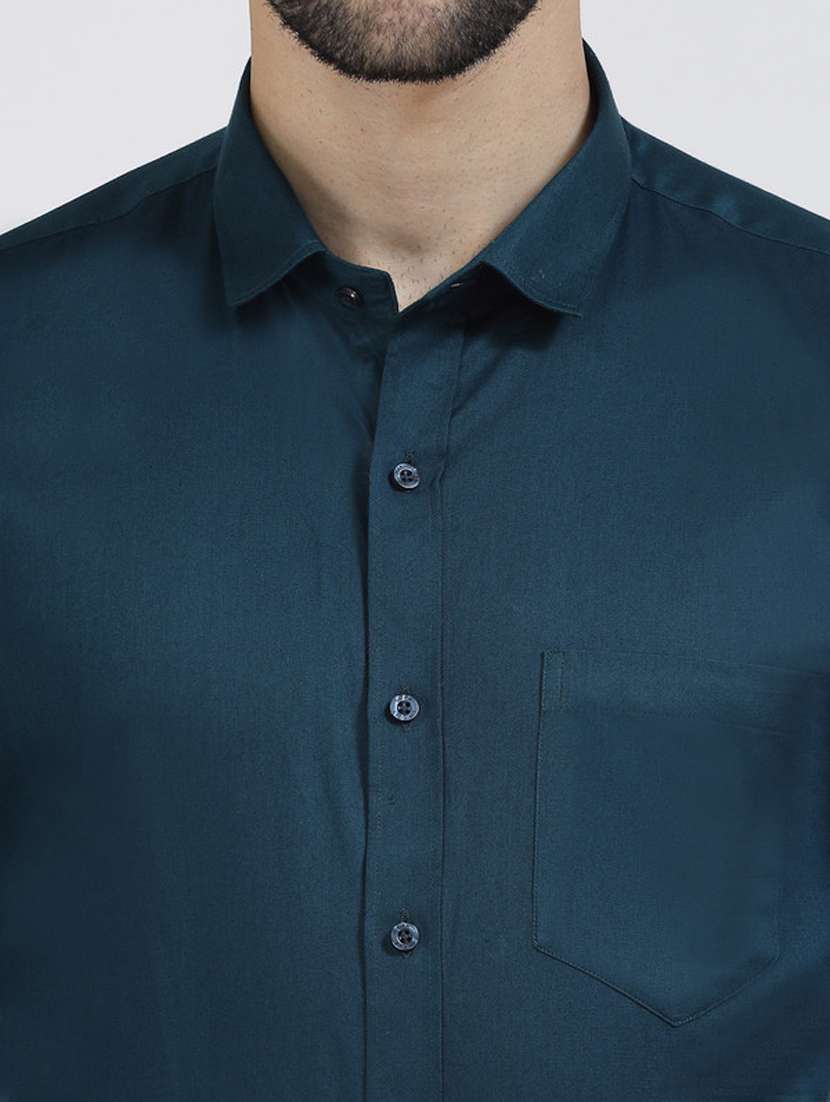 teal solid formal shirt - 20342360 -  Standard Image - 5