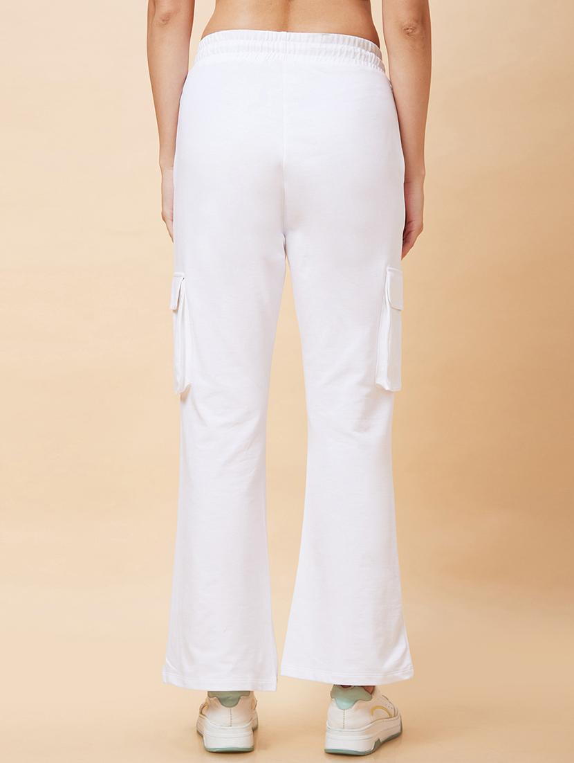 women white cotton track pant - 20343207 - Standard Image - 3