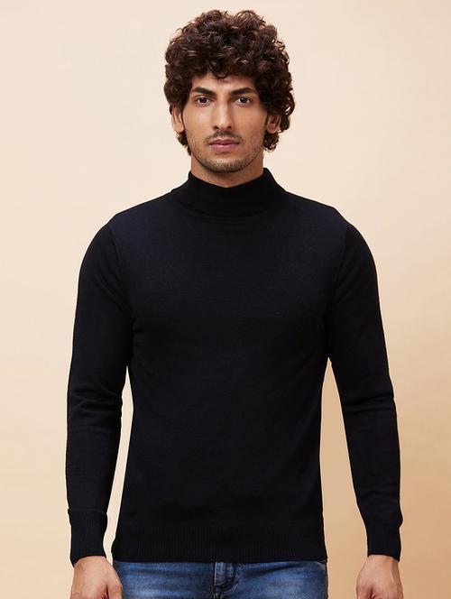 men black acrylic pullover - 20344461 - Standard Image - 0