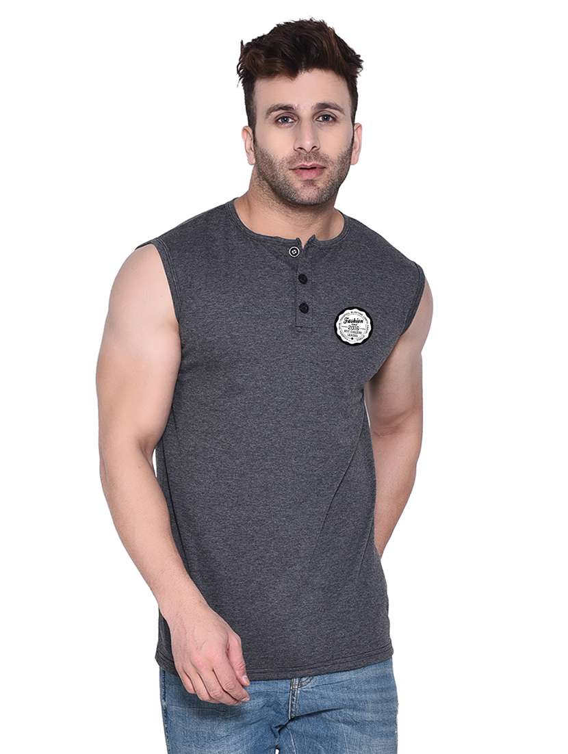 men logo print sleeveless t-shirt