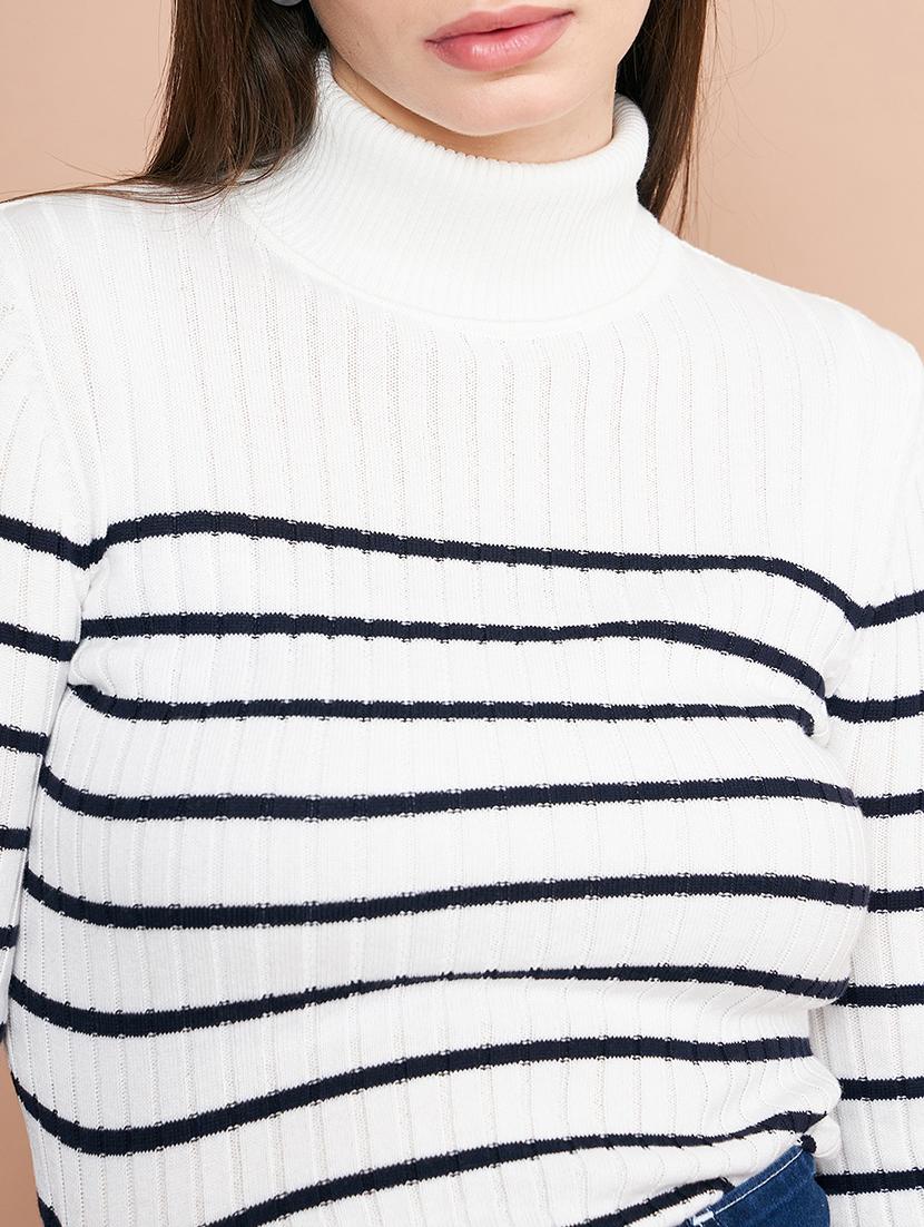 Striped turtleneck shop sweater women's