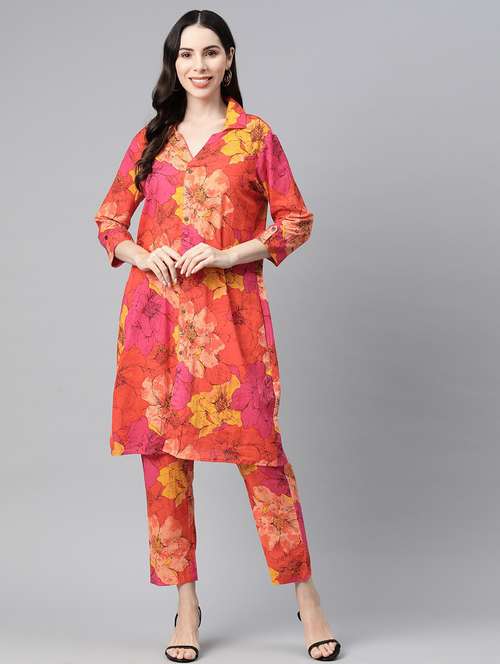 multi colored printed co-ord set - 20345299 -  Standard Image - 0