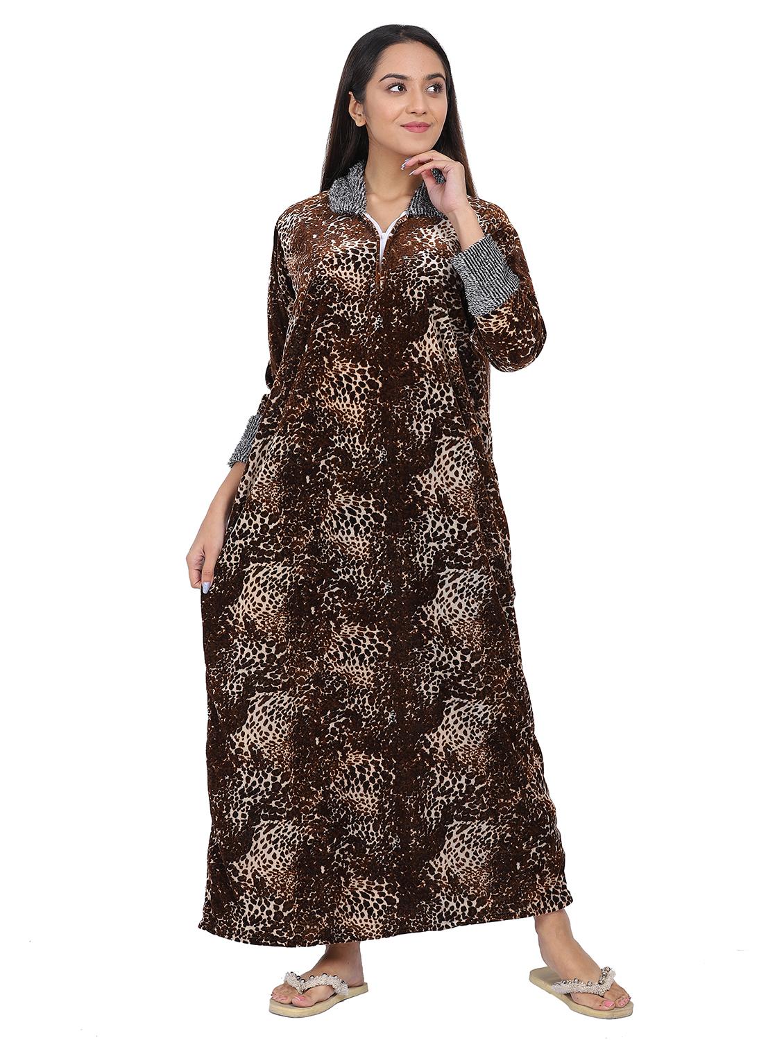 brown animal print nighty - 20345378 - Zoom Image - 0